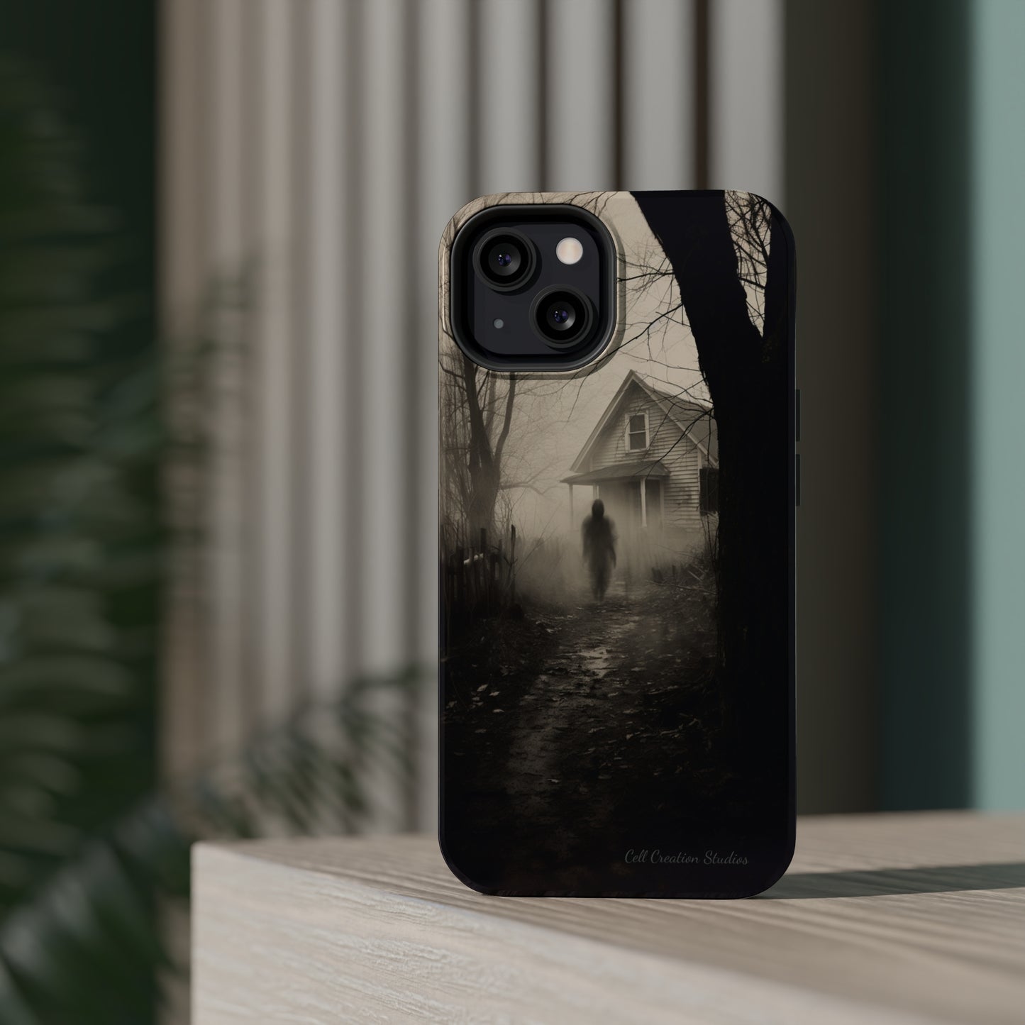 Introducing the "Ethereal Encounter" Cell Phone Case – Unveil the Mystery of the Ghostly Presence -MagSafe Tough Cases