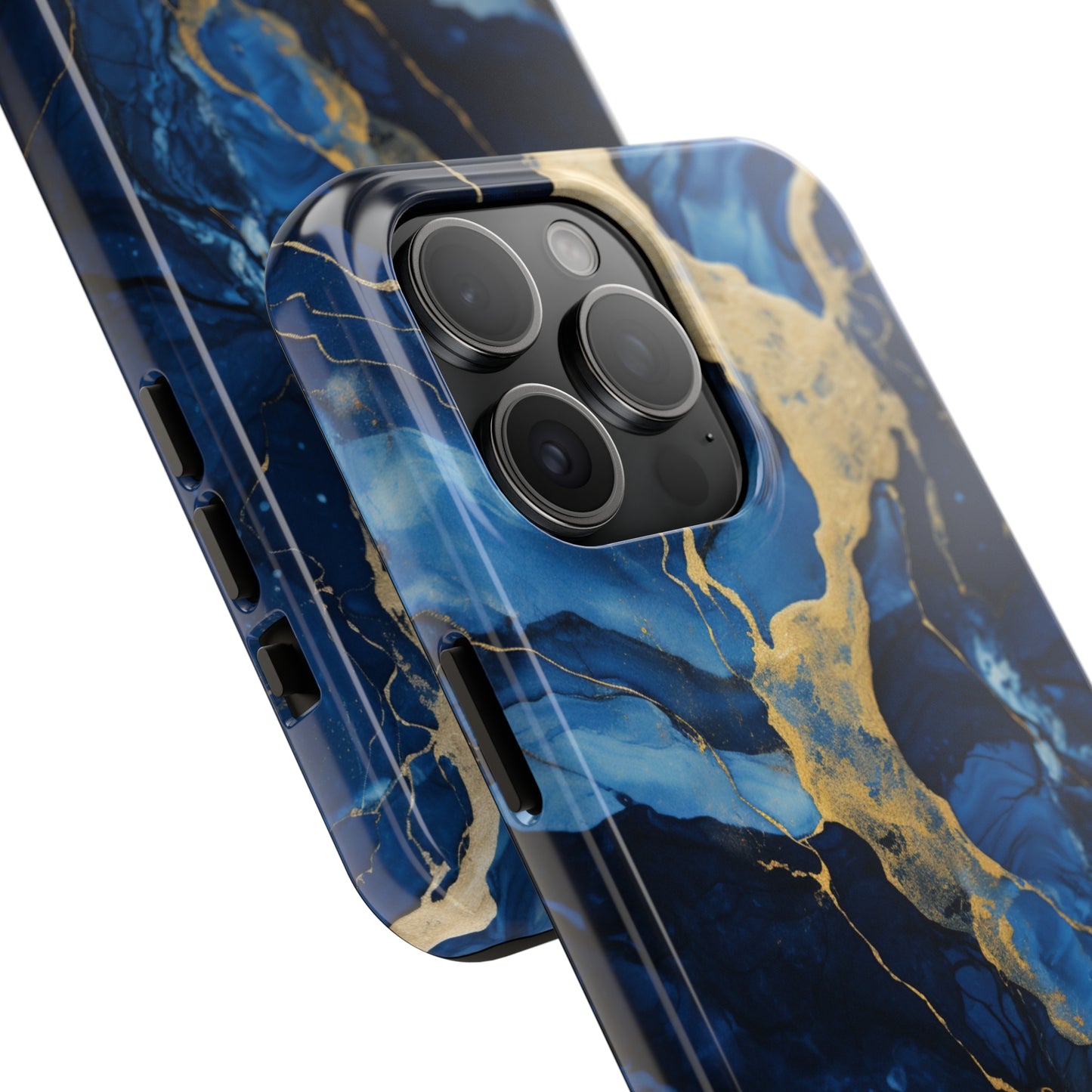 "Azure Elegance Marble" -Tough iPhone Cases