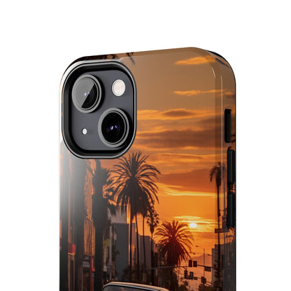 "Sunset Boulevard Classic Red Car" Cell Phone Case -Tough Phone Cases