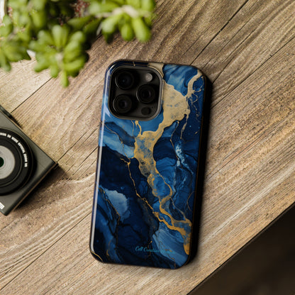 "Azure Elegance Marble" -MagSafe Tough iPhone Cases