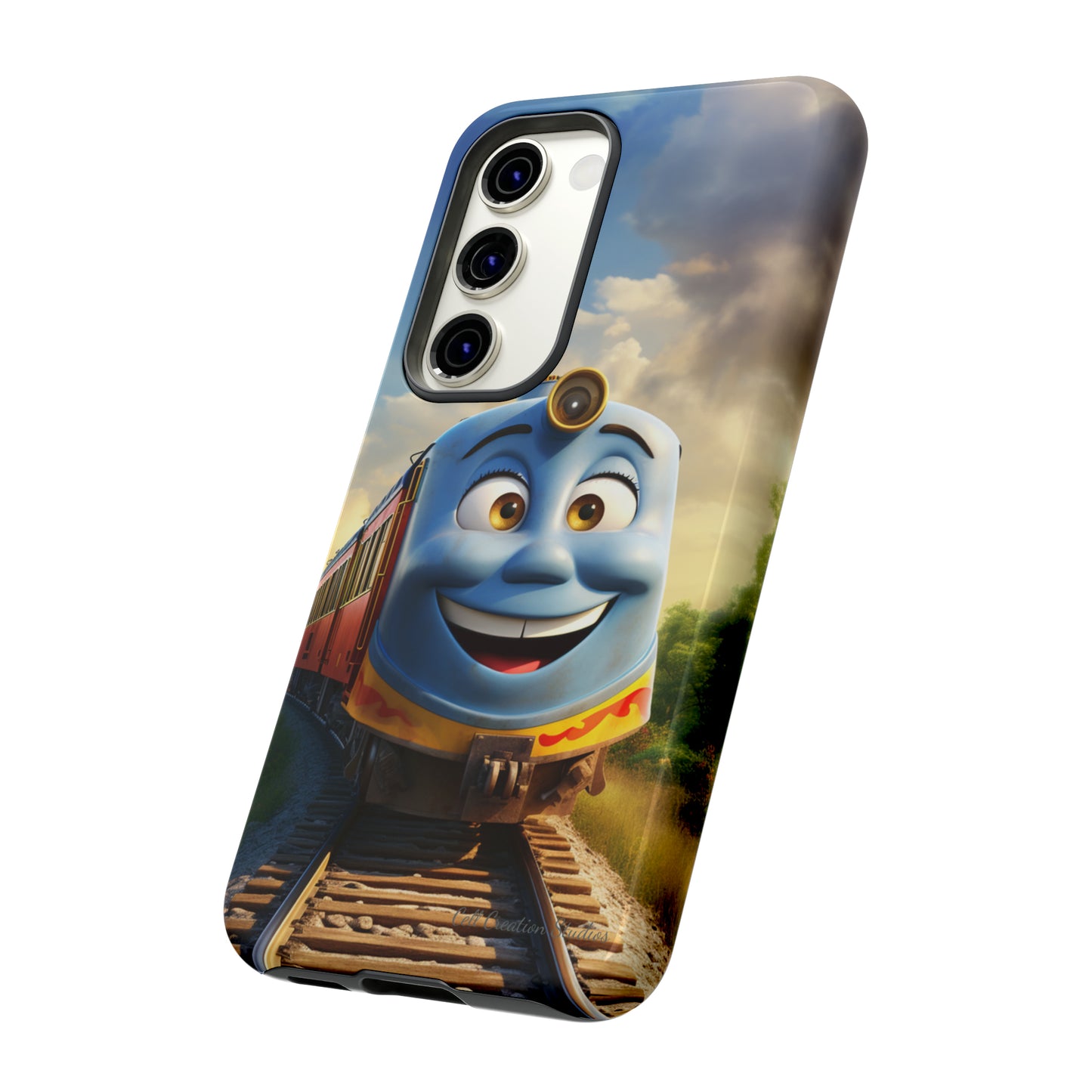 The "Smiling Blue Train" Phone Case -Tough Cases