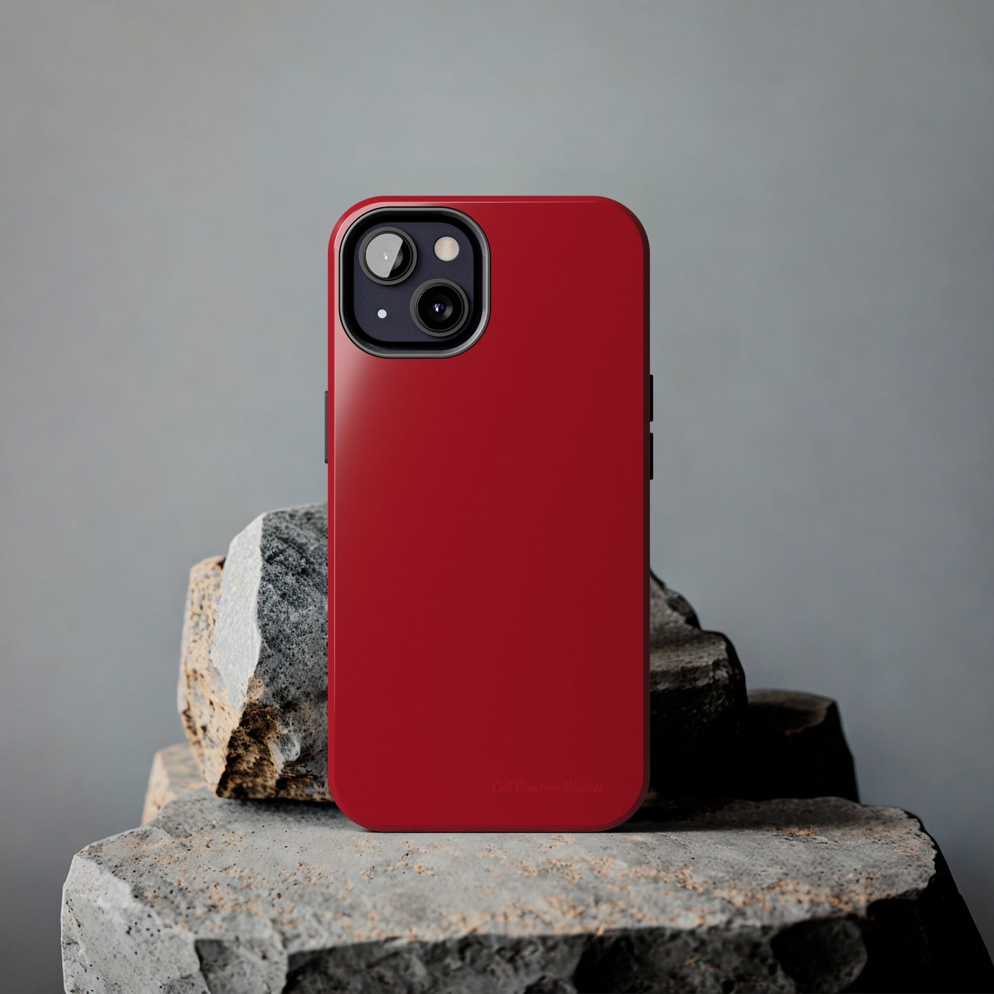 "Bold Crimson Shield" -Tough iPhone Cases