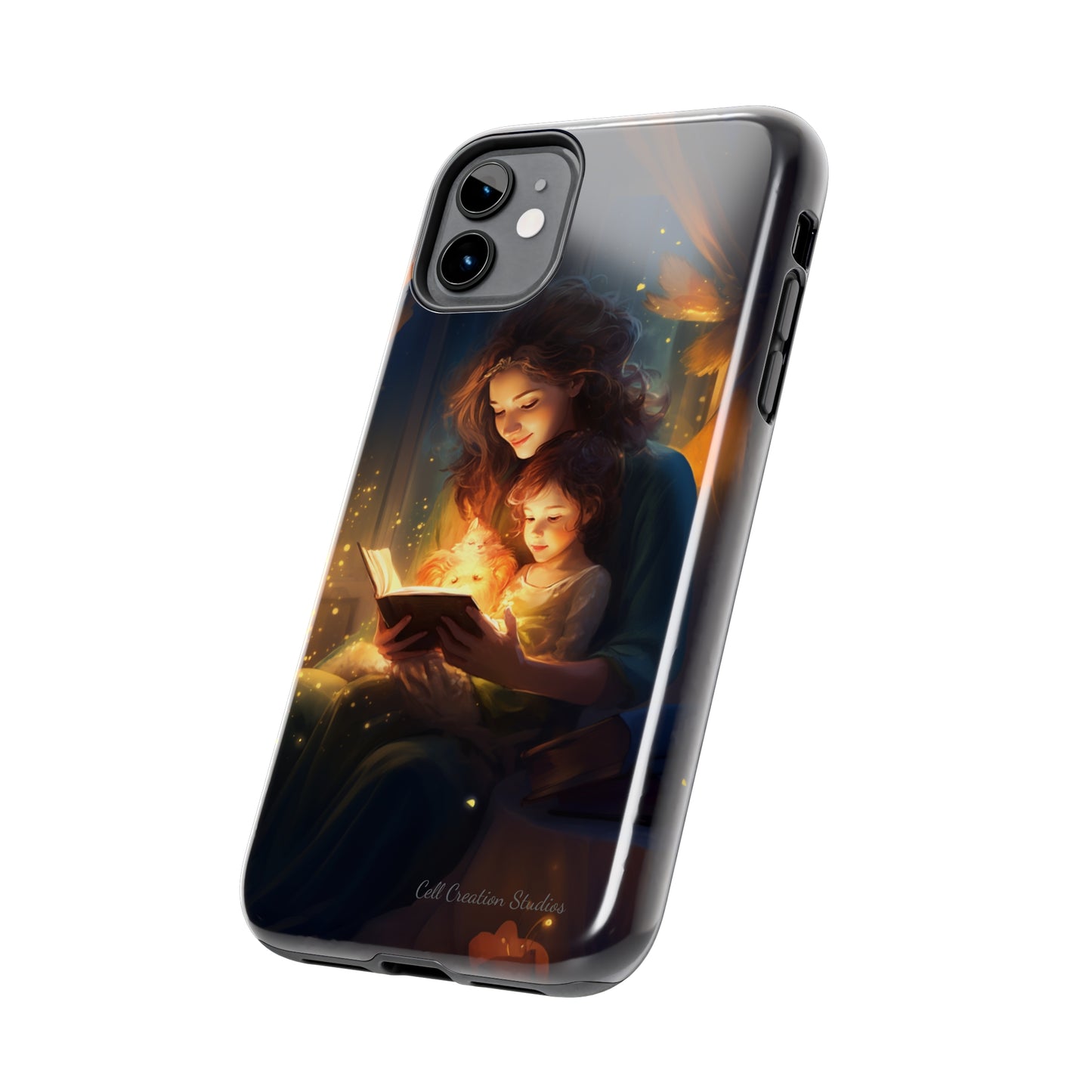 Introducing the "Bedtime Story Bliss" Cell Phone Case – Cherish Heartwarming Moments with Every Glance -Tough Phone Cases