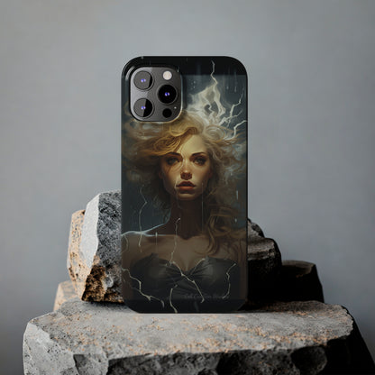 Introducing the "Electrifying Beauty" Cell Phone Case – Sparks of Style and Power -Slim Phone Cases