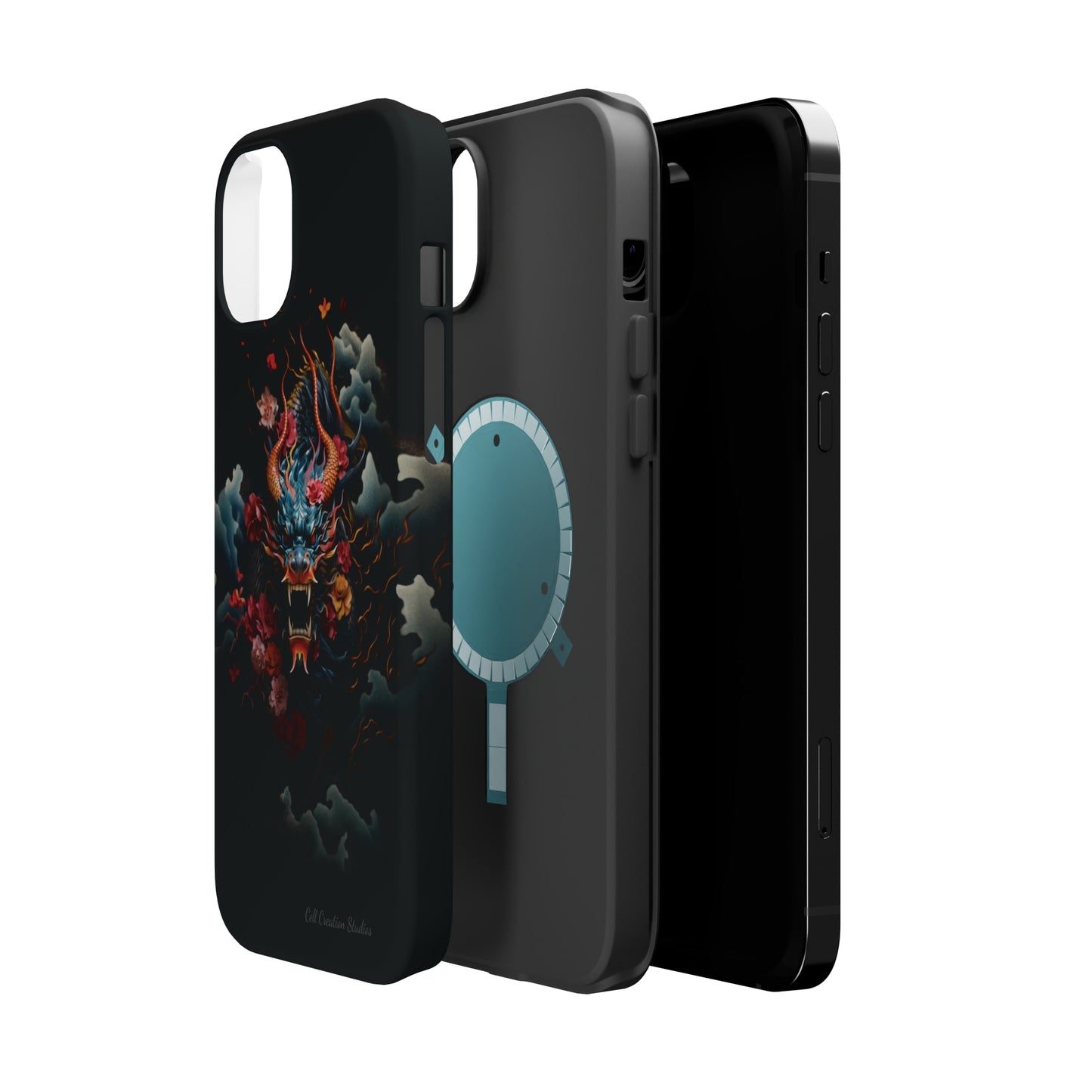 Introducing the "Japanese Dragon Majesty" Cell Phone Case – Embrace the Legend in Style -MagSafe Tough Cases