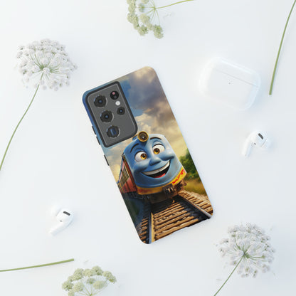 The "Smiling Blue Train" Phone Case -Tough Cases