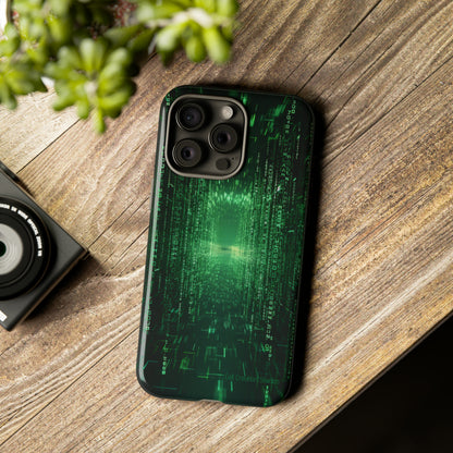 Introducing our "Digital Code Stream" Cell Phone Case – where style meets technology for your device's protection -Tough Cases