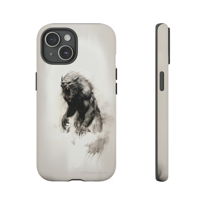 "Moonlit Shadow" Werewolf Sketch Cell Phone Case -Tough Cases