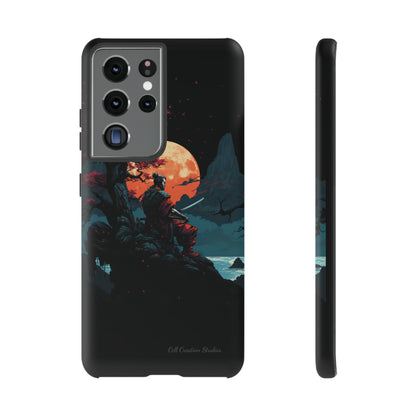 Introducing the "Moonlit Samurai Serenity" Cell Phone Case – Embrace Elegance and Strength -Tough Cases