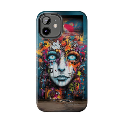 Elevate Your Style with our "Graffiti Face Concrete Wall" Phone Case -Tough Phone Cases