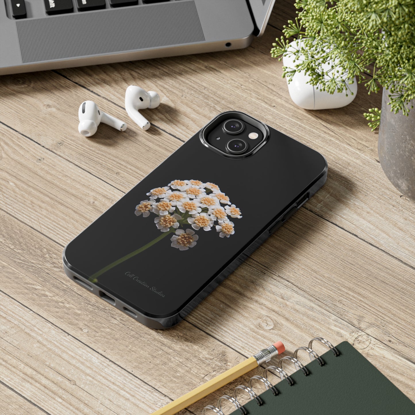 "Elegant Yarrow Bloom" Phone Case -Tough Phone Cases