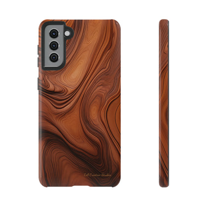 The "Natural Elegance" Wood Pattern Phone Case-Tough Cases