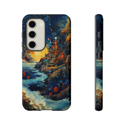 "Moonlit Coastal Vista" -Tough Samsung Phone Cases