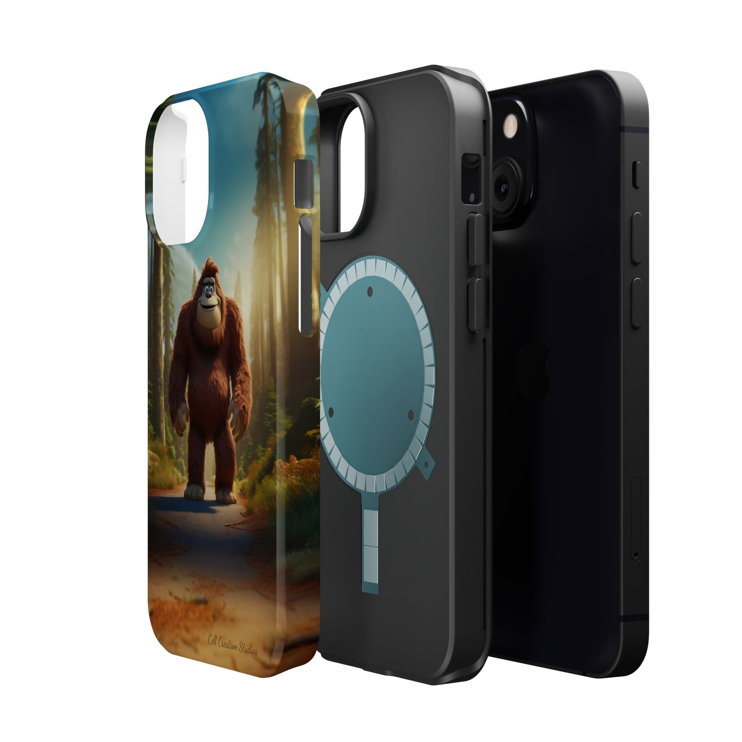 The "Trail Trekker" Bigfoot Cartoon Phone Case -MagSafe Tough Cases