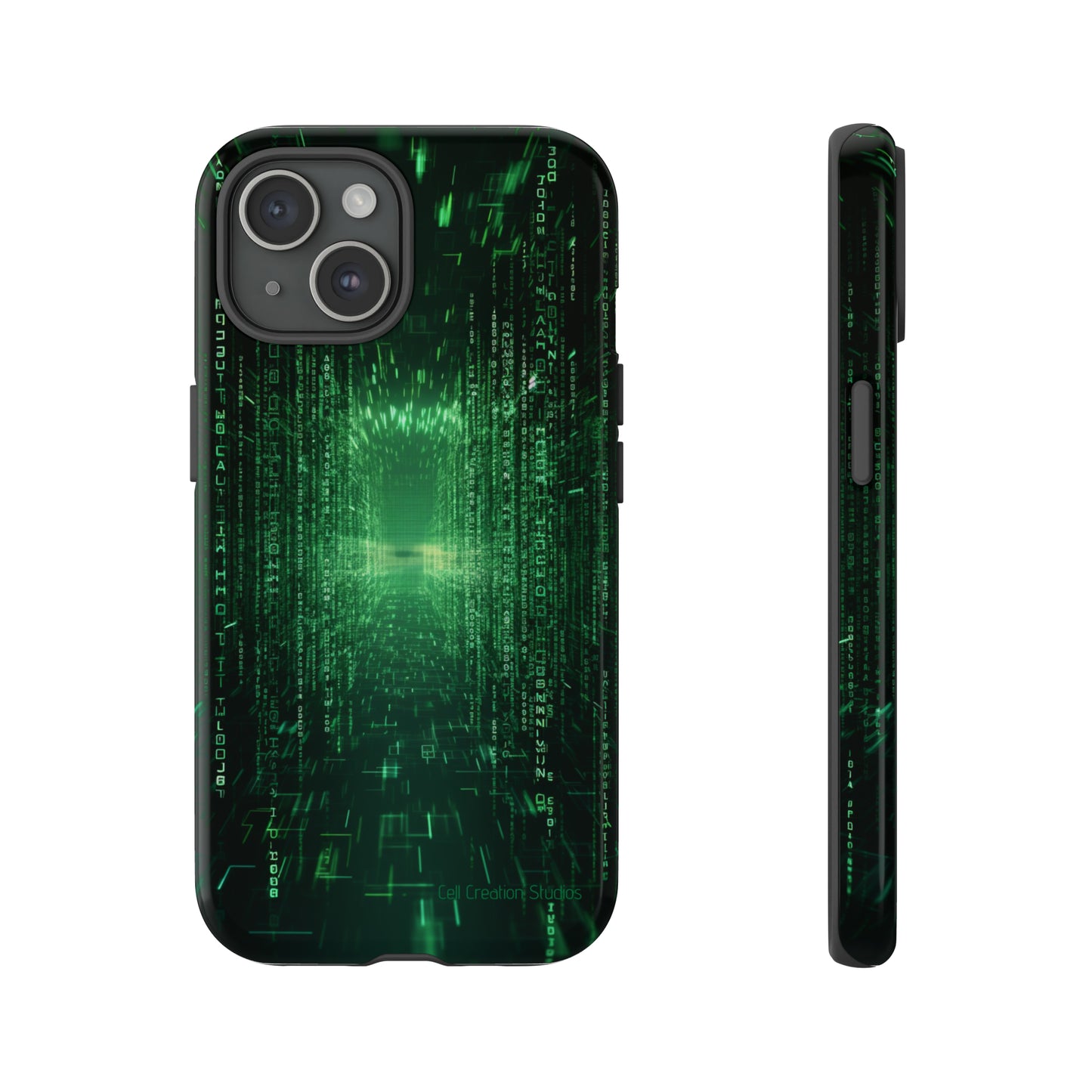 Introducing our "Digital Code Stream" Cell Phone Case – where style meets technology for your device's protection -Tough Cases