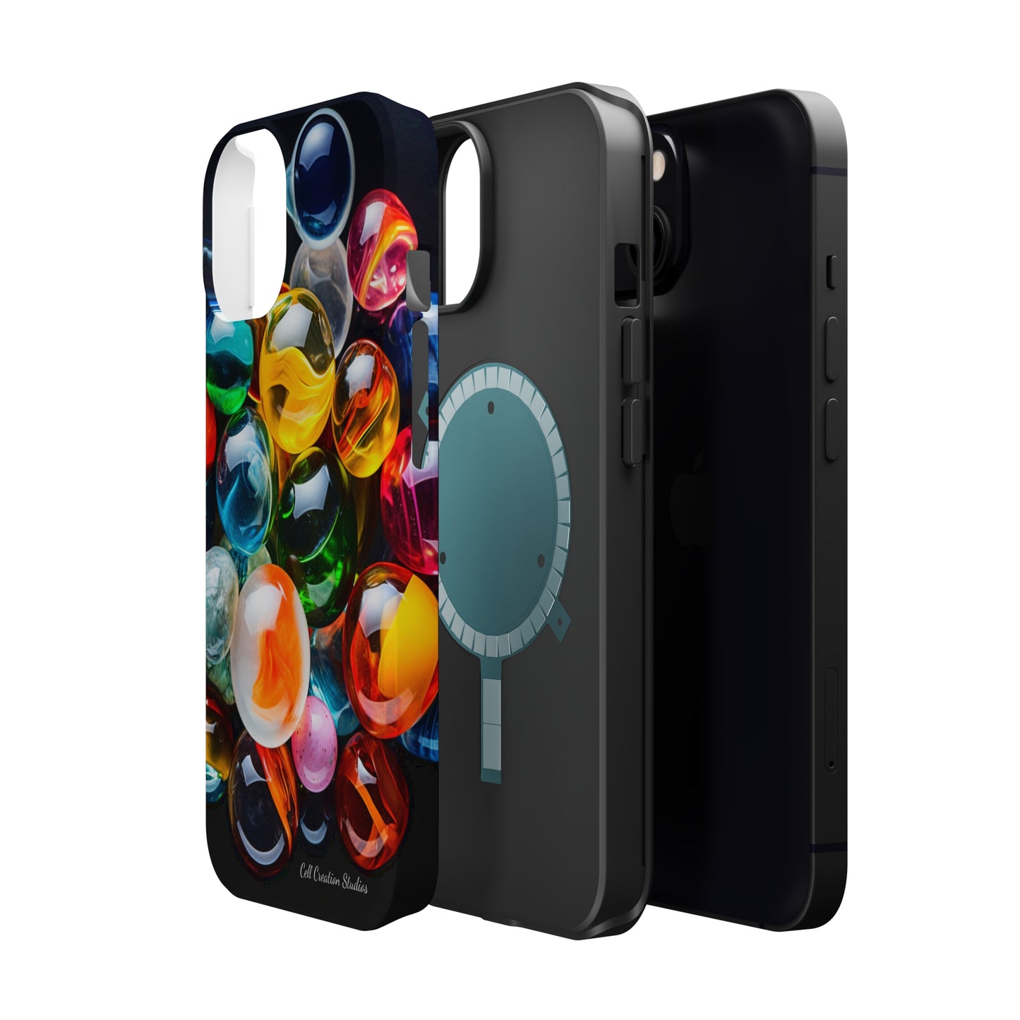 Introducing the "Vibrant Marbles Mosaic" Cell Phone Case – Carry a Kaleidoscope of Colors! -MagSafe Tough Cases