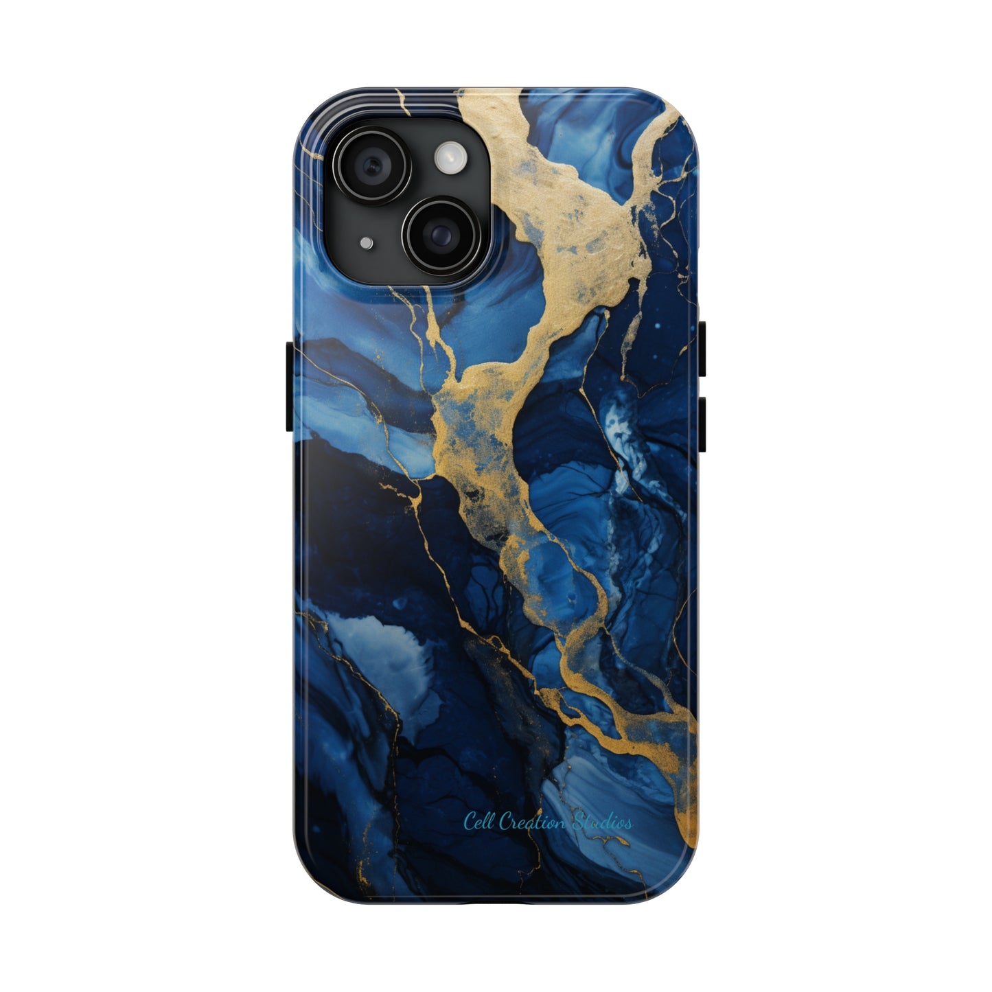 "Azure Elegance Marble" -Tough iPhone Cases