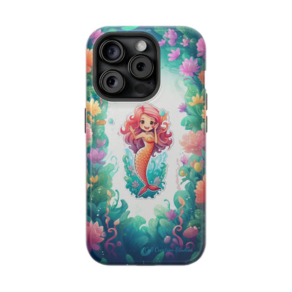 "Pink Seaflower Mermaid" -MagSafe Tough iPhone Cases