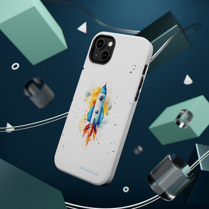 Introducing our "Cosmic Rocket" Cell Phone Case – Where Style Meets Adventure -MagSafe Tough Cases