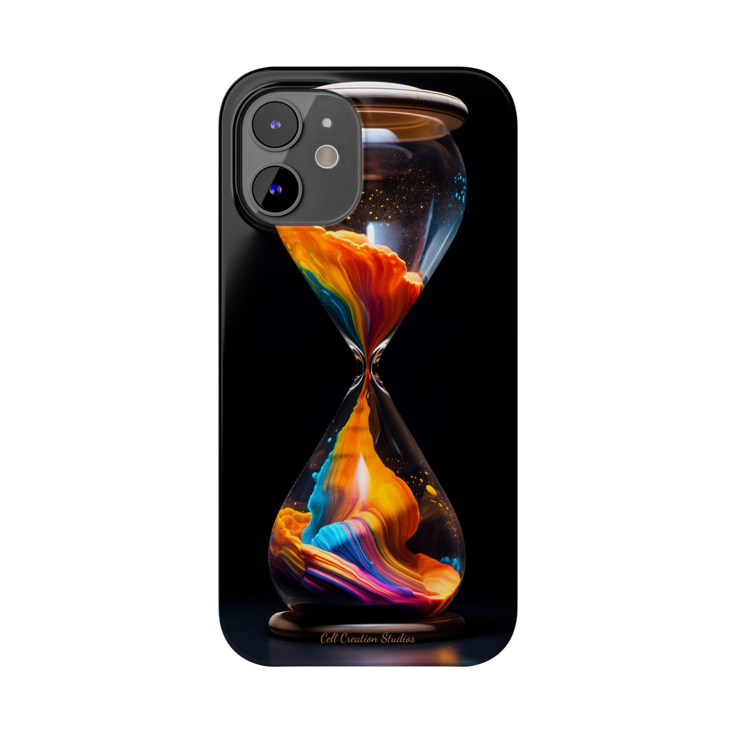 Introducing the "Vibrant Sands of Time" Cell Phone Case – Embrace the Beauty of Colorful Hourglass Design -Tough Cases