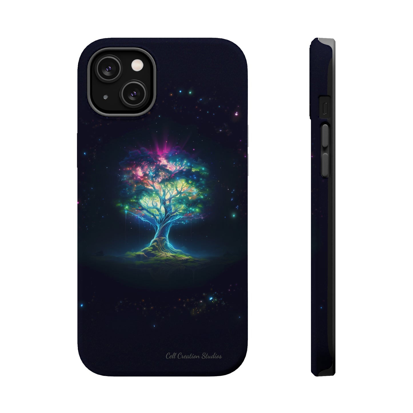 Introducing the "Holographic Tree of Life" Cell Phone Case – A Visionary Blend of Art and Technology -MagSafe Tough Cases