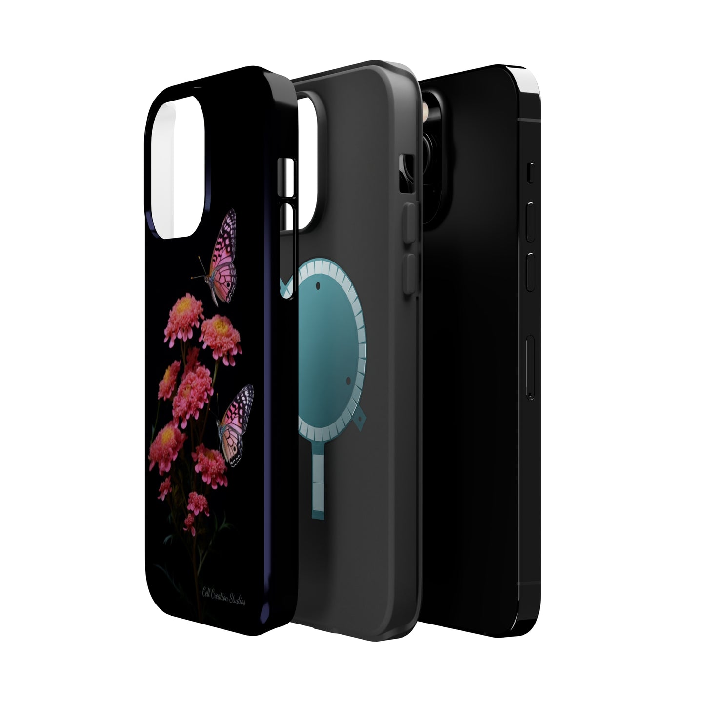 "Achillea Desert Eve Deep Rose & Butterfly" Phone Case -MagSafe Tough Case