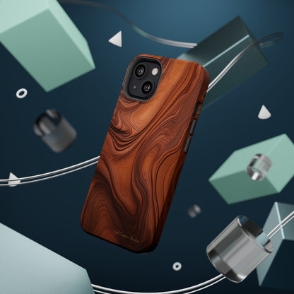 The "Natural Elegance" Wood Pattern Phone Case -MagSafe Tough Cases