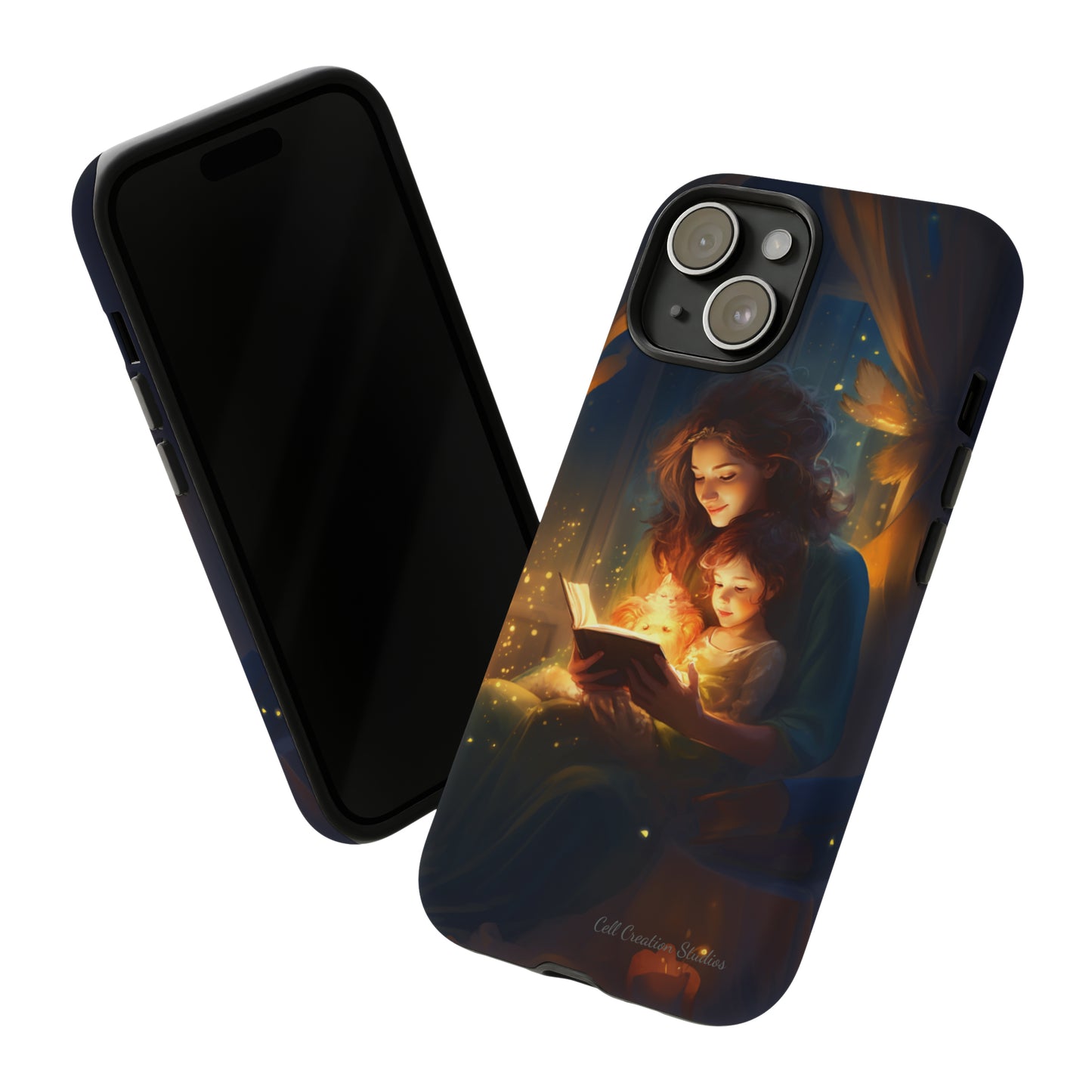 Introducing the "Bedtime Story Bliss" Cell Phone Case – Cherish Heartwarming Moments with Every Glance -Tough Cases