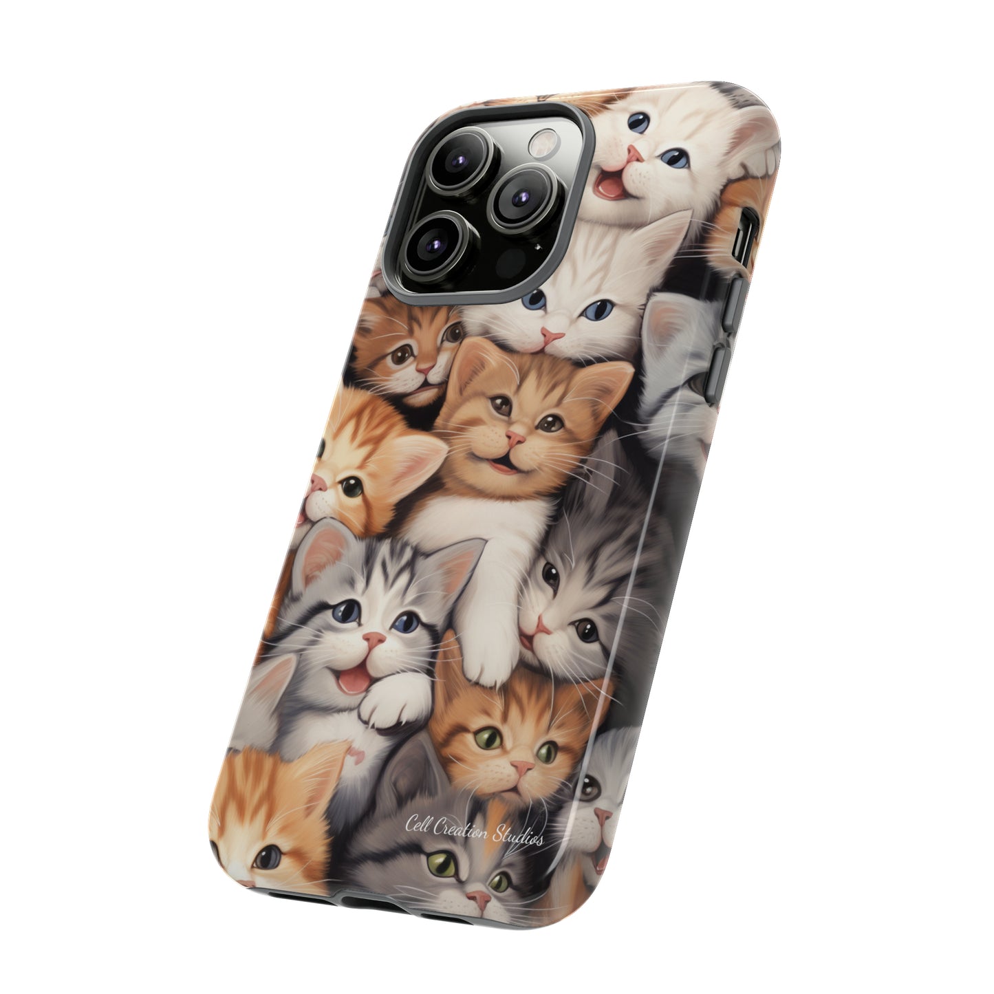 "Kitten Cuddle Haven" Phone Case -Tough Cases