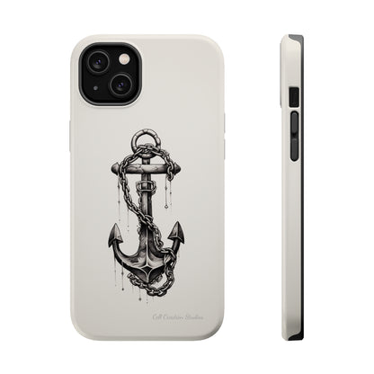 "Nautical Elegance Anchor" -MagSafe Tough iPhone Cases