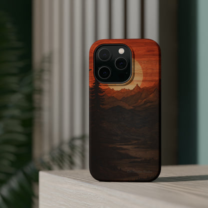 The "Sunset Mountains" Phone Case -MagSafe Tough Cases