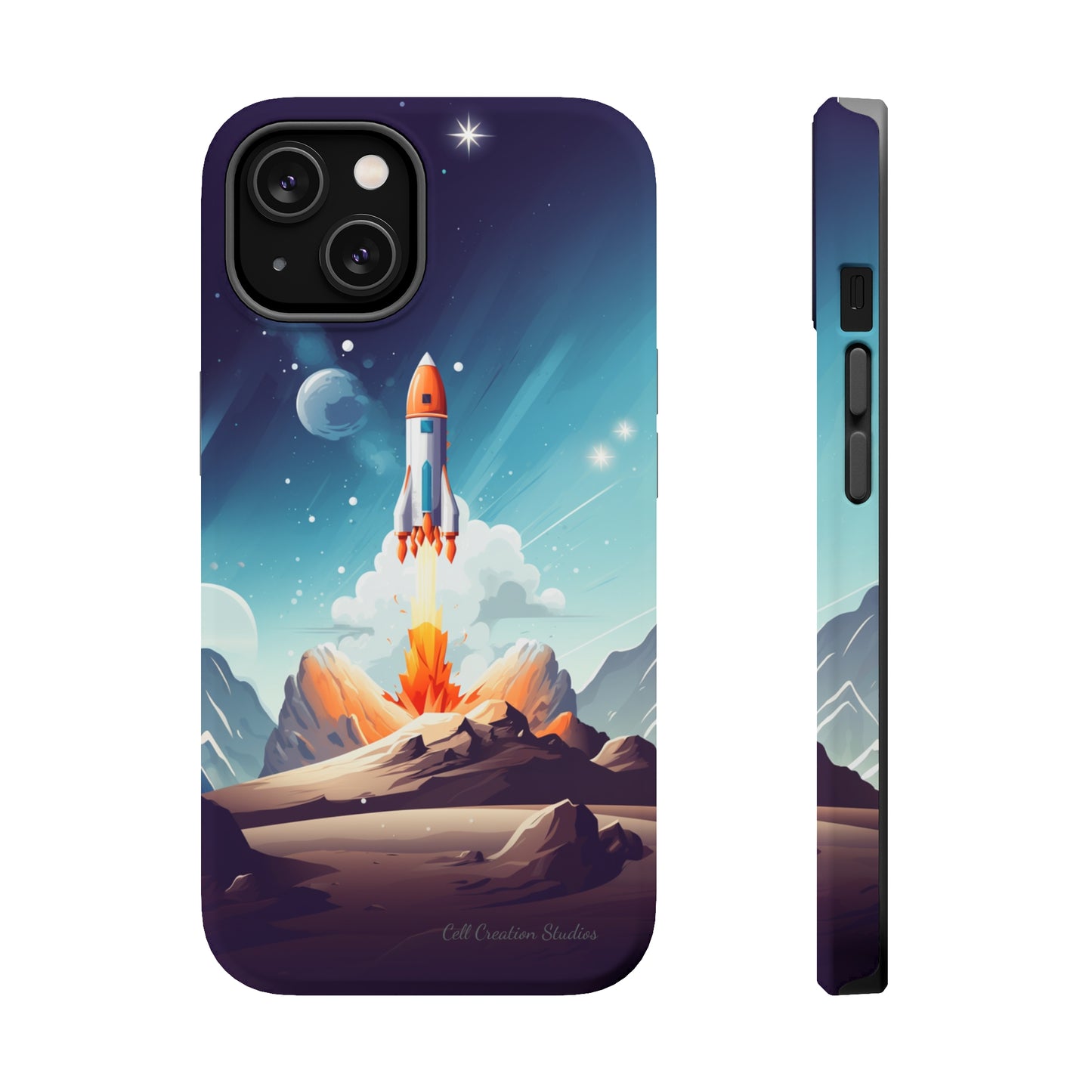 Introducing our "Galactic Odyssey" Cell Phone Case – Launch Your Device into Adventure -MagSafe Tough Cases