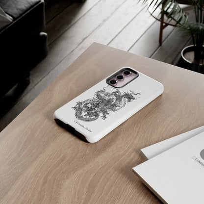 "Samurai and Dragon Sketch" -Tough Samsung Galaxy Cases