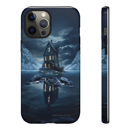 "Mountain Retreat" Winter Lake Cell Phone Cover – Capture the Tranquil Beauty!