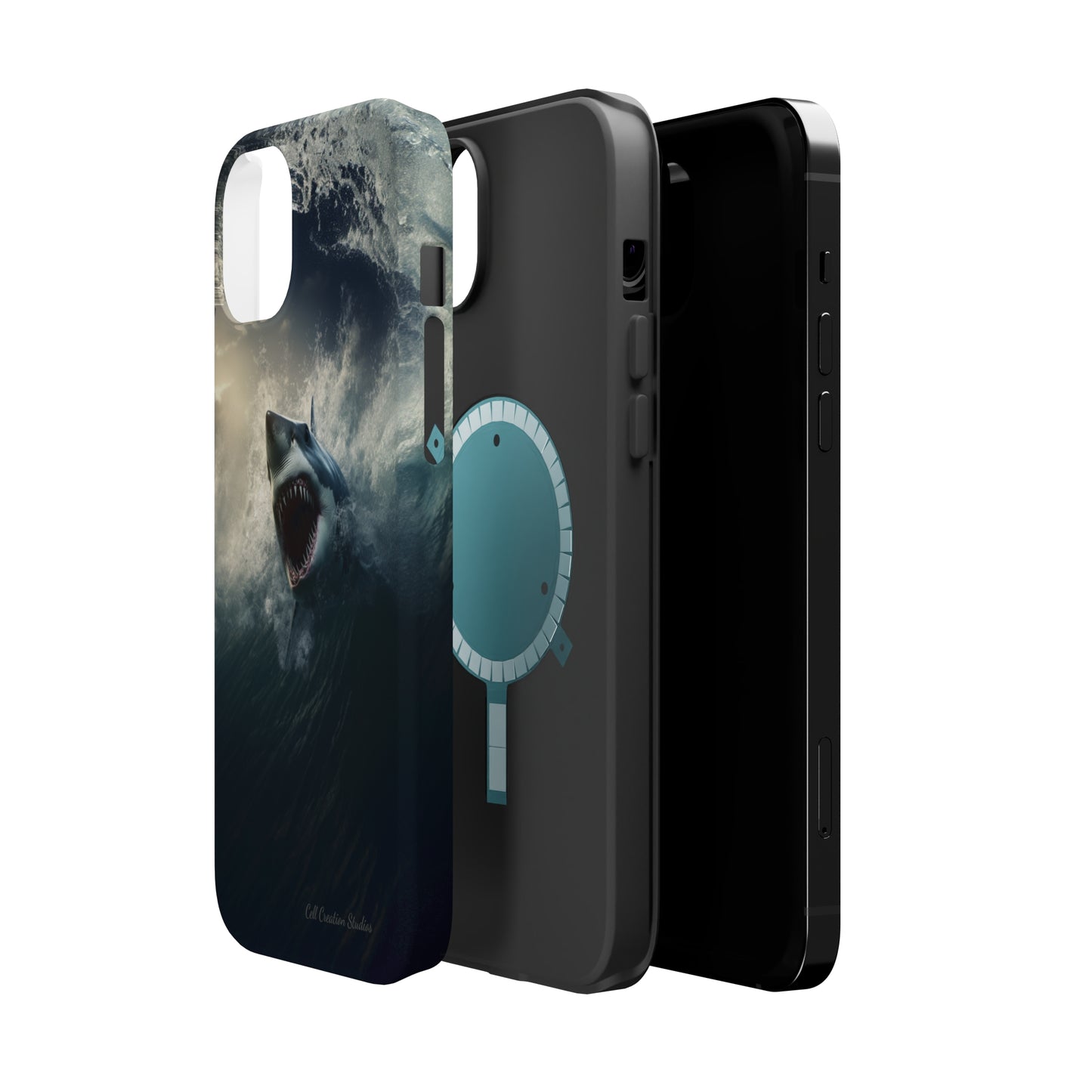 The "Ocean King Great White Shark" Phone Case -MagSafe Tough Cases