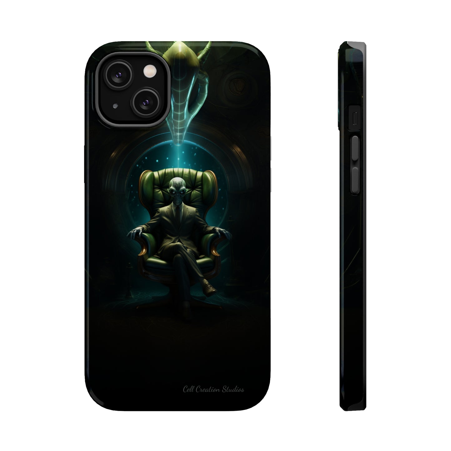 Introducing the "Galactic Advisor" Cell Phone Case - Embrace Alien Wisdom -MagSafe Tough Cases