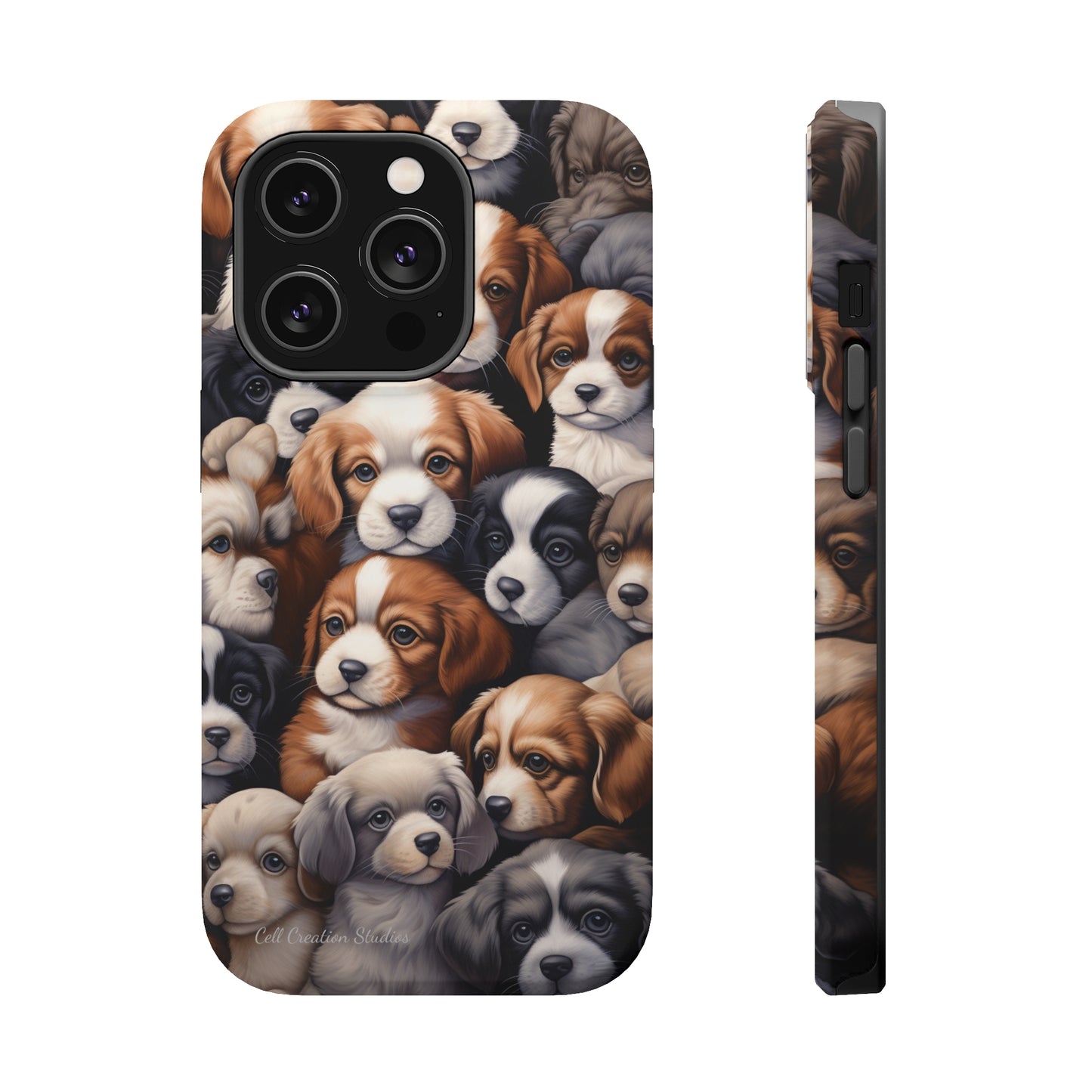 "Puppy Pile" Cuddles Phone Case -MagSafe Tough Cases