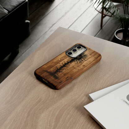 "Desert Plant on Wood Themed Phone Case: Embrace Nature's Beauty" -Tough Cases