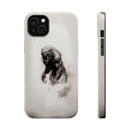 "Moonlit Shadow" Werewolf Sketch Cell Phone Case -MagSafe Tough Cases