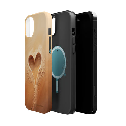 "Eternal Love: Sand Heart" Cell Phone Case -MagSafe Tough Cases