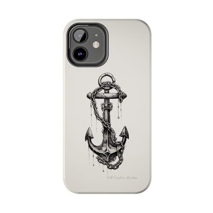 "Nautical Elegance Anchor" -Tough iPhone Cases