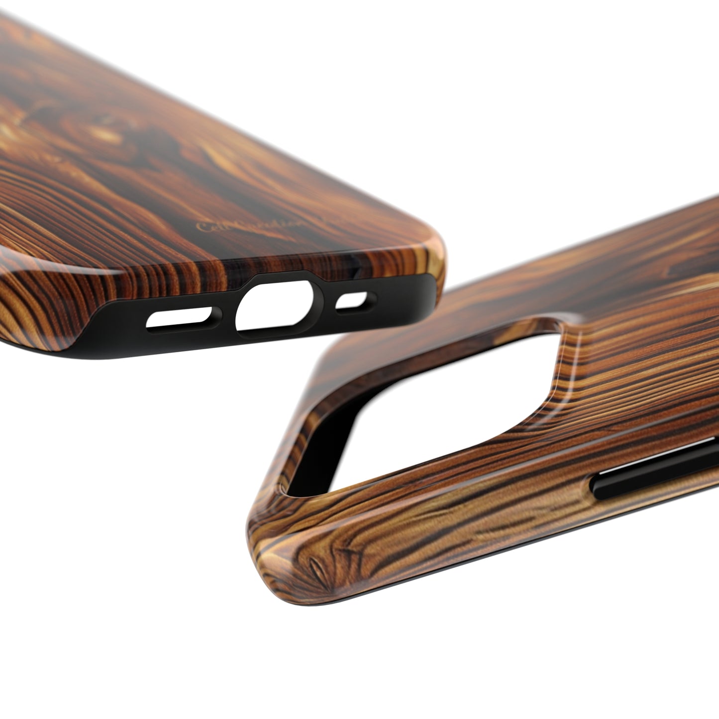 "Wood Grain Elegance" -Tough iPhone Cases