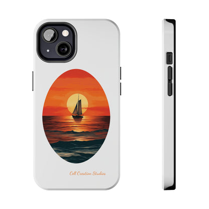 "Sailboat Sunset Serenity" -Tough iPhone Cases