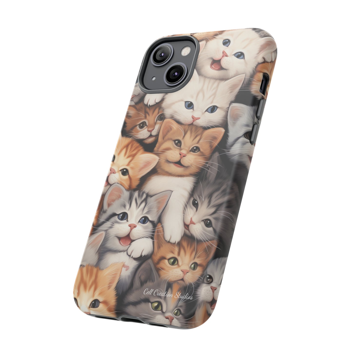 "Kitten Cuddle Haven" Phone Case -Tough Cases