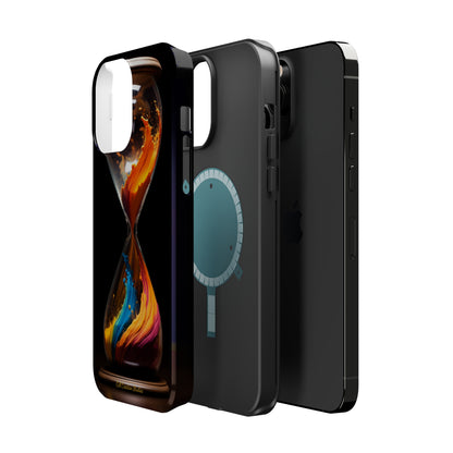 Introducing the "Colorful Sands Hourglass" Cell Phone Case – Embrace Time's Beauty with a Mesmerizing Hourglass Design -MagSafe Tough Cases