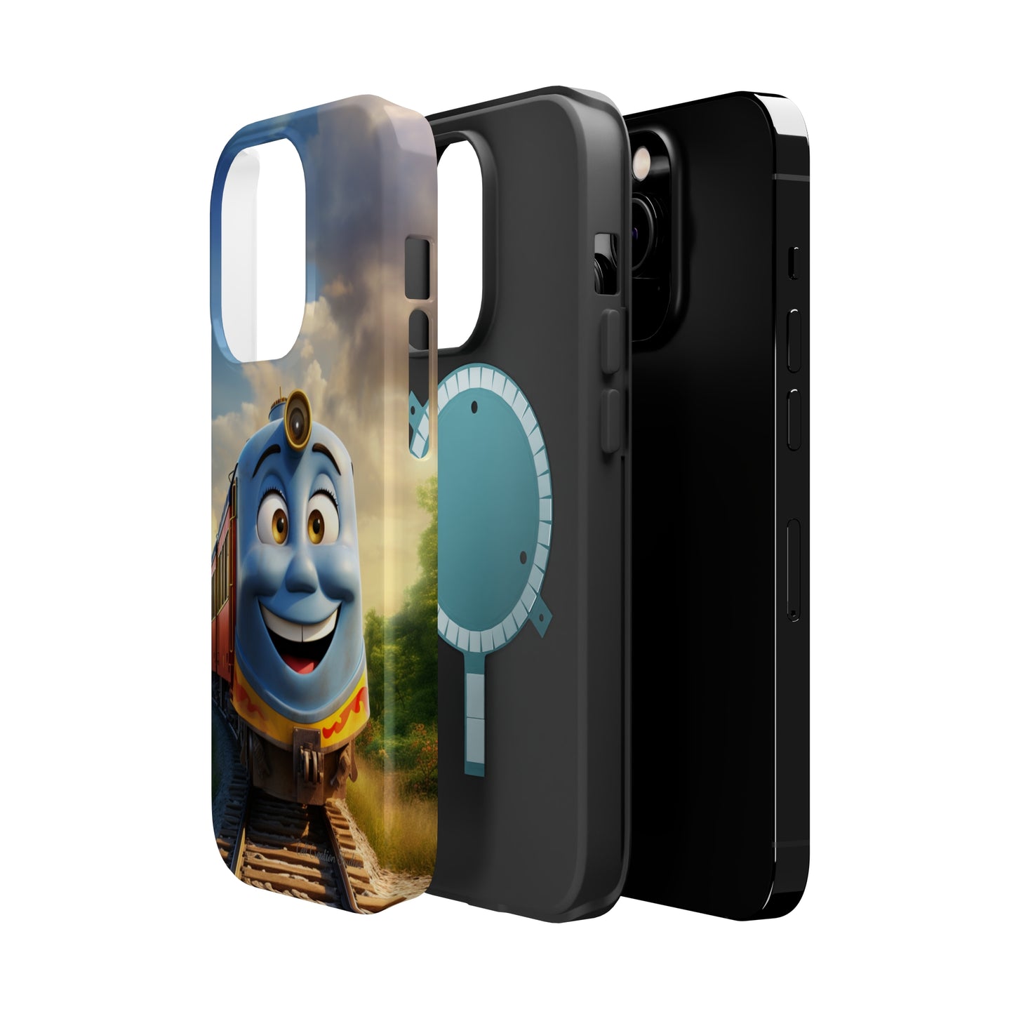 The "Smiling Blue Train" Phone Case -MagSafe Tough Cases