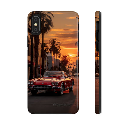 "Sunset Boulevard Classic Red Car" Cell Phone Case -Tough Phone Cases