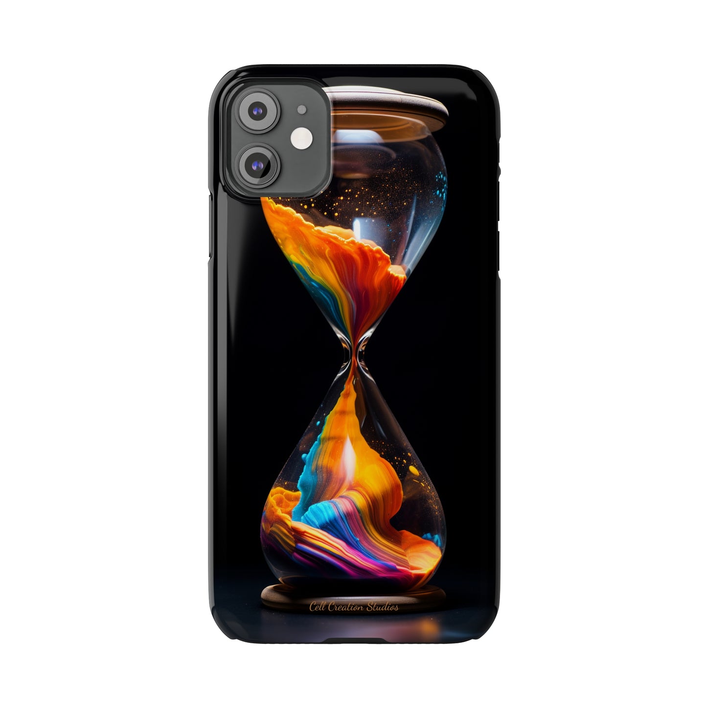 Introducing the "Vibrant Sands of Time" Cell Phone Case – Embrace the Beauty of Colorful Hourglass Design -Tough Cases