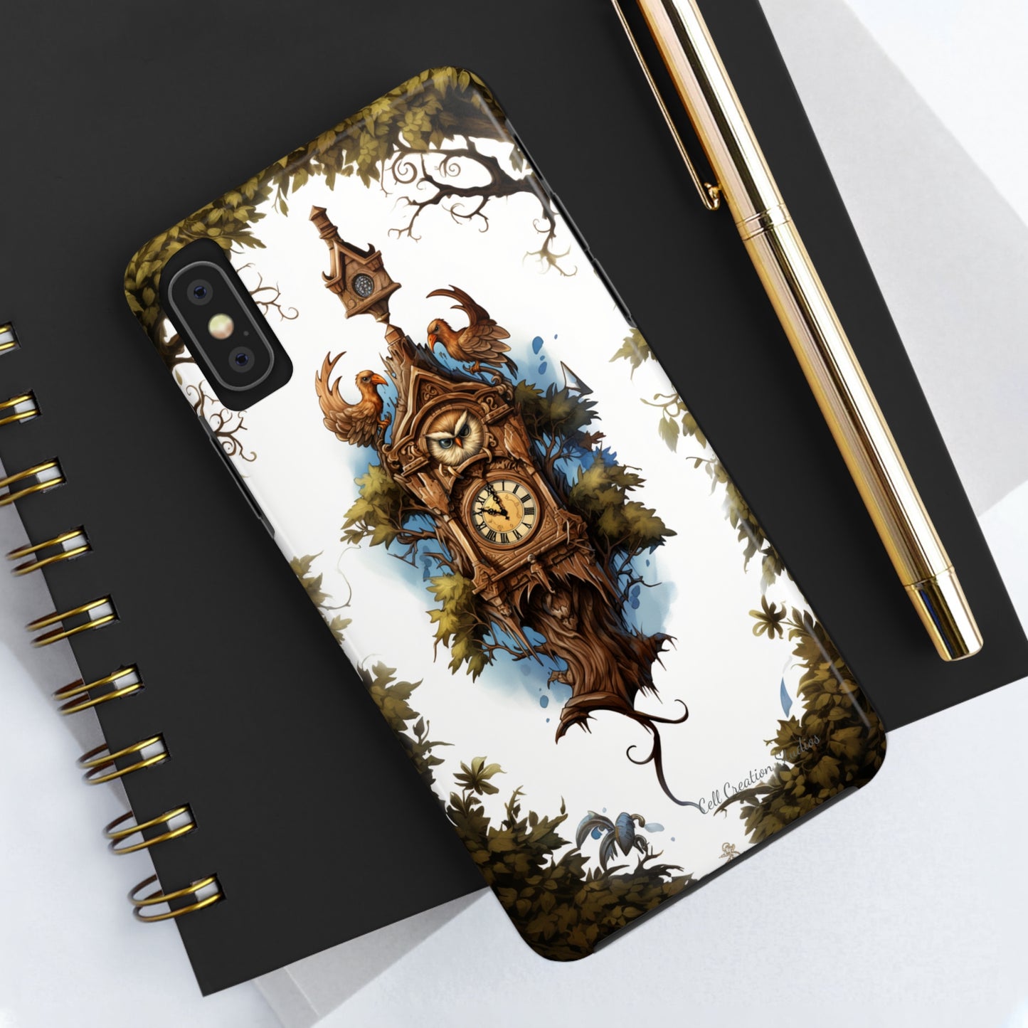 Introducing the "Timeless Charm Cuckoo Clock" Cell Phone Case – Embrace Vintage Elegance -Tough Phone Cases