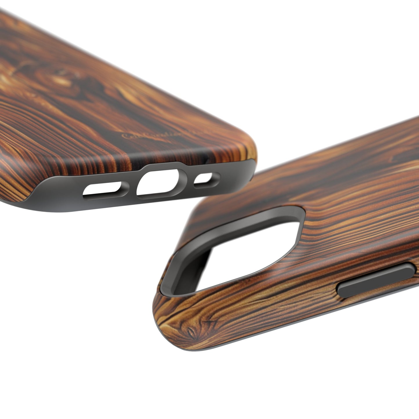 "Wood Grain Elegance" -MagSafe Tough iPhone Cases